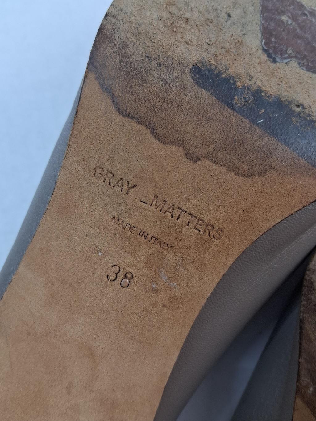 Gray Matters Micol Taupe Pump Mules — image 7 of 8